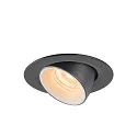 SLV LED Ceiling recessed luminaire NUMINOS® GIMBLE XS, 2700K, 40°, black/white