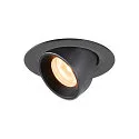 Plafonnier encastré NUMINOS GIMBLE XS, noir 