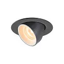 LED Ceiling recessed luminaire NUMINOS® GIMBLE XS, 2700K, 55°, black/white