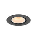 SLV Plafonnier encastré NUMINOS GIMBLE XS, noir , blanche