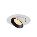 SLV Plafonnier encastré NUMINOS GIMBLE XS, noir , blanche