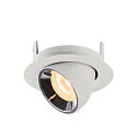 SLV Plafonnier encastré NUMINOS GIMBLE XS, chrome, blanche