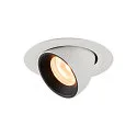 LED Ceiling recessed luminaire NUMINOS® GIMBLE XS, 2700K, 55°, white/black