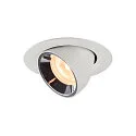 LED Ceiling recessed luminaire NUMINOS® GIMBLE XS, 2700K, 55°, white/chrome