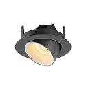 SLV Plafonnier encastré NUMINOS GIMBLE XS, noir , blanche