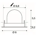 SLV LED Ceiling recessed luminaire NUMINOS® GIMBLE XS, 3000K, 40°, black