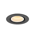 SLV Plafonnier encastré NUMINOS GIMBLE XS, noir , blanche