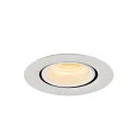 SLV Plafonnier encastré NUMINOS GIMBLE XS, blanche