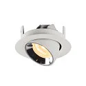 SLV LED Ceiling recessed luminaire NUMINOS® GIMBLE XS, 3000K, 20°, white/chrome