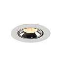SLV LED Ceiling recessed luminaire NUMINOS® GIMBLE XS, 3000K, 20°, white/chrome