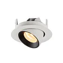 SLV Plafonnier encastré NUMINOS GIMBLE XS, noir , blanche