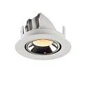 SLV Plafonnier encastré NUMINOS GIMBLE XS, chrome, blanche