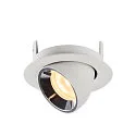 SLV Plafonnier encastré NUMINOS GIMBLE XS, chrome, blanche