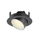 SLV Plafonnier encastré NUMINOS GIMBLE XS, noir , blanche