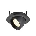 SLV Plafonnier encastré NUMINOS GIMBLE XS, noir 