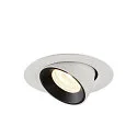 SLV Plafonnier encastré NUMINOS GIMBLE XS, noir , blanche