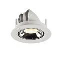 SLV Plafonnier encastré NUMINOS GIMBLE XS, chrome, blanche