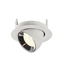 SLV Plafonnier encastré NUMINOS GIMBLE XS, chrome, blanche