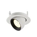 SLV Plafonnier encastré NUMINOS GIMBLE XS, noir , blanche