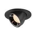 LED Ceiling recessed luminaire NUMINOS® GIMBLE S, 2700K, 40°, black/chrome