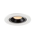 SLV LED Ceiling recessed luminaire NUMINOS® GIMBLE S, 2700K, 55°, white/black