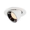 LED Ceiling recessed luminaire NUMINOS® GIMBLE S, 2700K, 55°, white/chrome