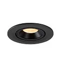 SLV Plafonnier encastré NUMINOS GIMBLE S, noir 