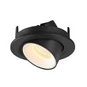 SLV LED Ceiling recessed luminaire NUMINOS® GIMBLE S, 3000K, 40°, black/white