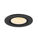 SLV LED Ceiling recessed luminaire NUMINOS® GIMBLE S, 3000K, 40°, black/white