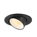SLV LED Ceiling recessed luminaire NUMINOS® GIMBLE S, 3000K, 40°, black/white