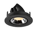 SLV LED Ceiling recessed luminaire NUMINOS® GIMBLE S, 3000K, 40°, black/chrome
