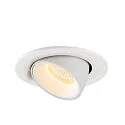 SLV Plafonnier encastré NUMINOS GIMBLE S, blanche