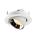 SLV Plafonnier encastré NUMINOS GIMBLE S, chrome, blanche