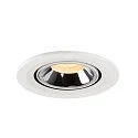 SLV Plafonnier encastré NUMINOS GIMBLE S, chrome, blanche