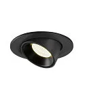 SLV Plafonnier encastré NUMINOS GIMBLE S, noir 
