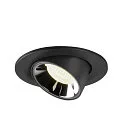 SLV LED Ceiling recessed luminaire NUMINOS® GIMBLE S, 4000K, 55°, black/chrome