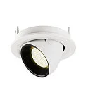 SLV Plafonnier encastré NUMINOS GIMBLE S, noir , blanche