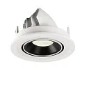 SLV Plafonnier encastré NUMINOS GIMBLE S, noir , blanche
