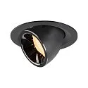 LED Ceiling recessed luminaire NUMINOS® GIMBLE M, 2700K, 20°, black/chrome