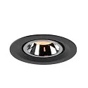 SLV Plafonnier encastré NUMINOS GIMBLE M, chrome, noir 