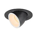 LED Ceiling recessed luminaire NUMINOS® GIMBLE M, 2700K, 40°, black/white