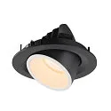 SLV Plafonnier encastré NUMINOS GIMBLE M, noir , blanche