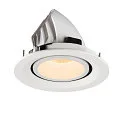 SLV Plafonnier encastré NUMINOS GIMBLE M, blanche