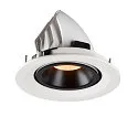 SLV Plafonnier encastré NUMINOS GIMBLE M, noir , blanche
