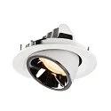 SLV Plafonnier encastré NUMINOS GIMBLE M, chrome, blanche