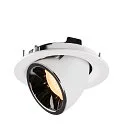 SLV Plafonnier encastré NUMINOS GIMBLE M, chrome, blanche