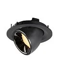 SLV LED Ceiling recessed luminaire NUMINOS® GIMBLE M, 3000K, 20°, black/chrome
