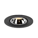 SLV Plafonnier encastré NUMINOS GIMBLE M, chrome, noir 