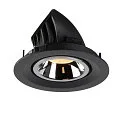 SLV Plafonnier encastré NUMINOS GIMBLE M, chrome, noir 