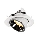 SLV Plafonnier encastré NUMINOS GIMBLE M, chrome, blanche